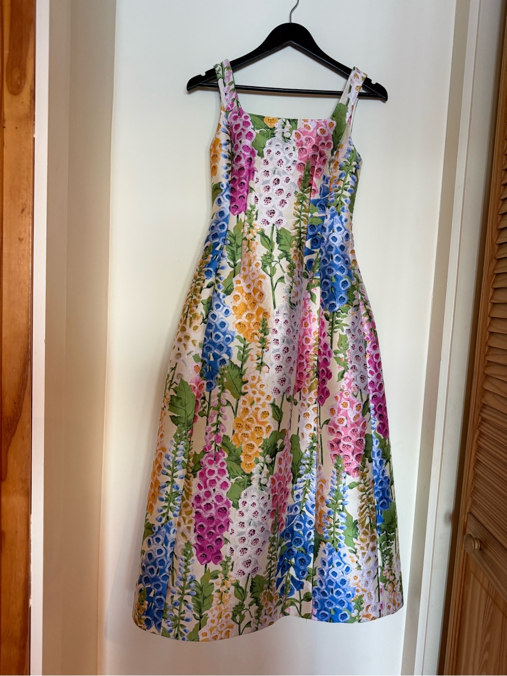 Oscar de la Renta Foxgloves Jacquard A-Line Cocktail Dress ALTERED - Picture 5 of 16